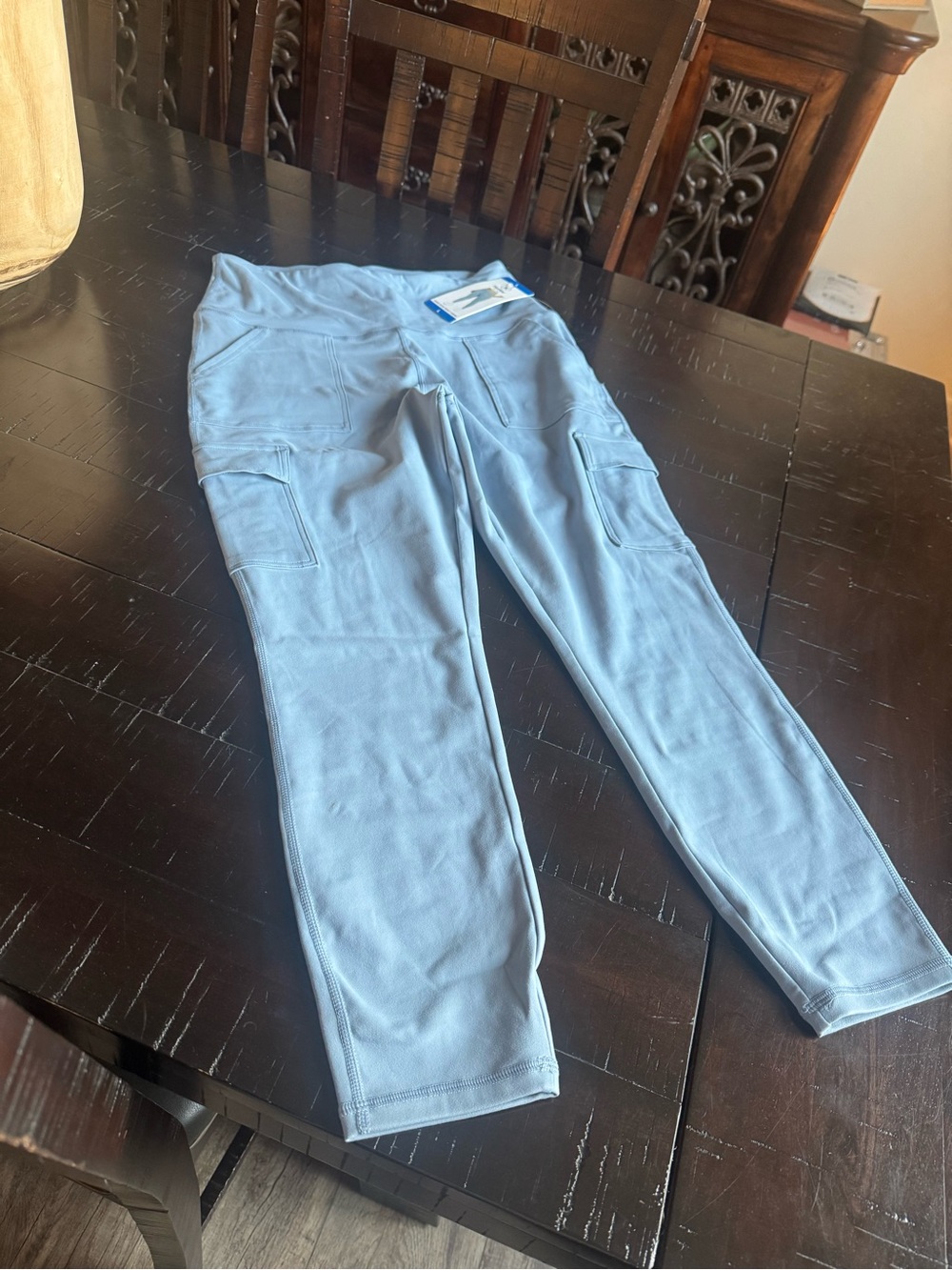 Light Blue Cargo Jogger Pants